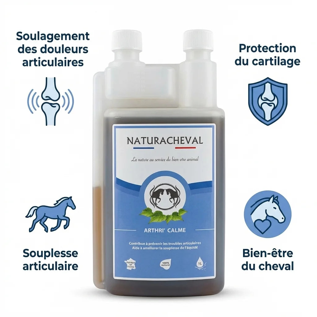 Arthri'Calme 1L Naturacheval - Souplesse articulaire cheval avec bénéfices bien-être