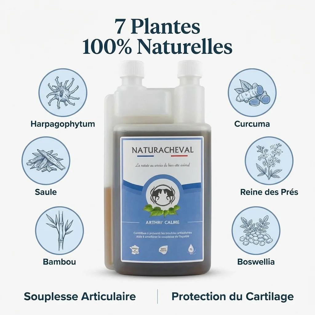 Arthri'Calme 1L bouteille avec 7 plantes naturelles pour souplesse articulaire et protection cartilage