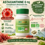 Astaxanthine bio 8mg Aosa Véritable 30 gélules complément alimentaire antioxydant microalgue