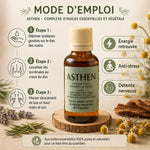 Asthen huile essentielle surrénales 30ml avec guide application massage Jade Recherche