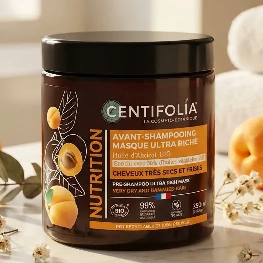 Centifolia masque avant-shampoing nutrition 250ml avec abricots et ingrédients botaniques