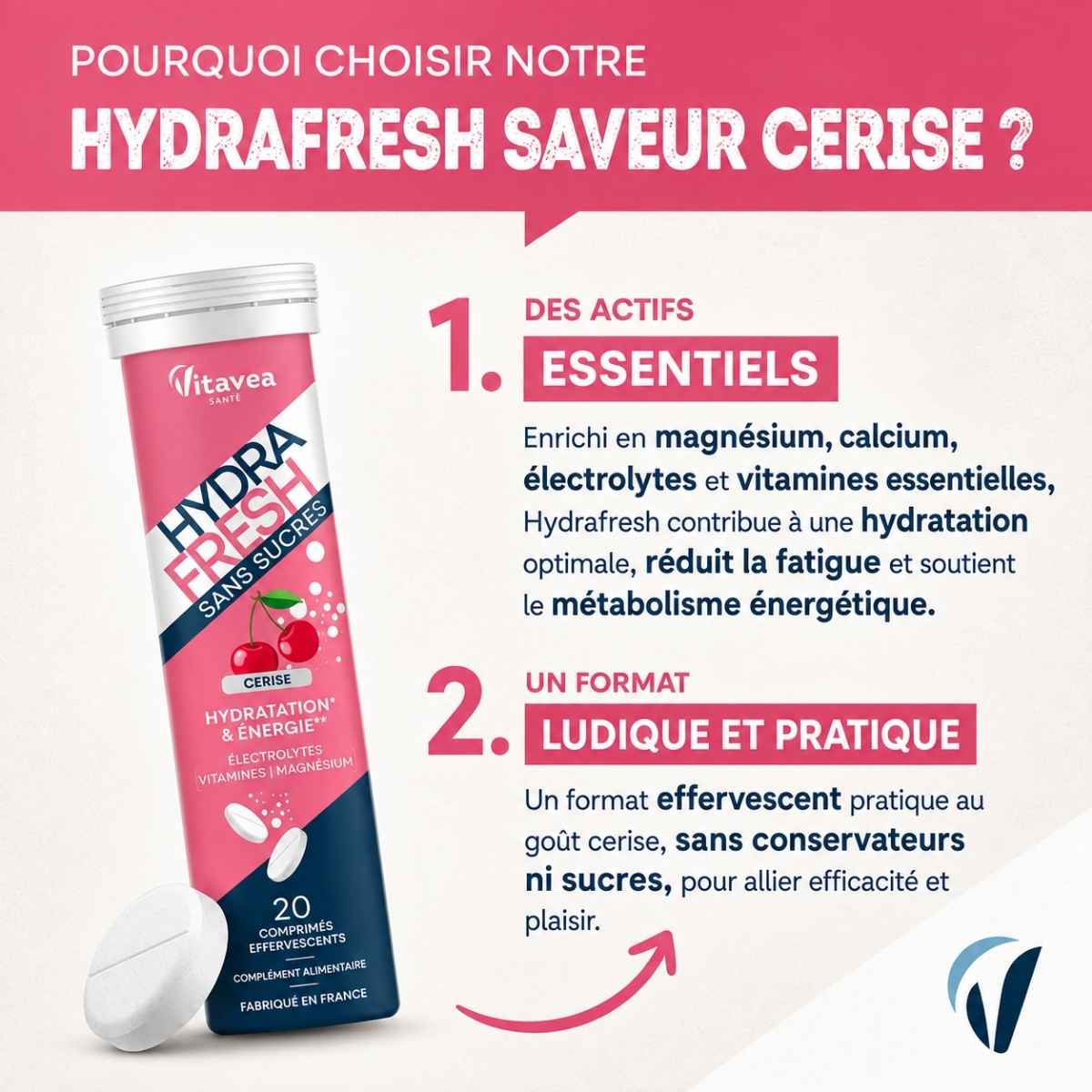 Les avantages de l'hydrafresh cerise. 