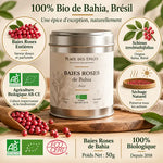 Baie Rose du Brésil Bio 50g Place des épices, certifiée AB-CE, produit naturel de Bahia