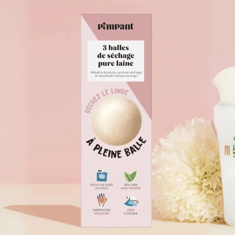 Balle de séchage en laine Pimpant (lot de 3)