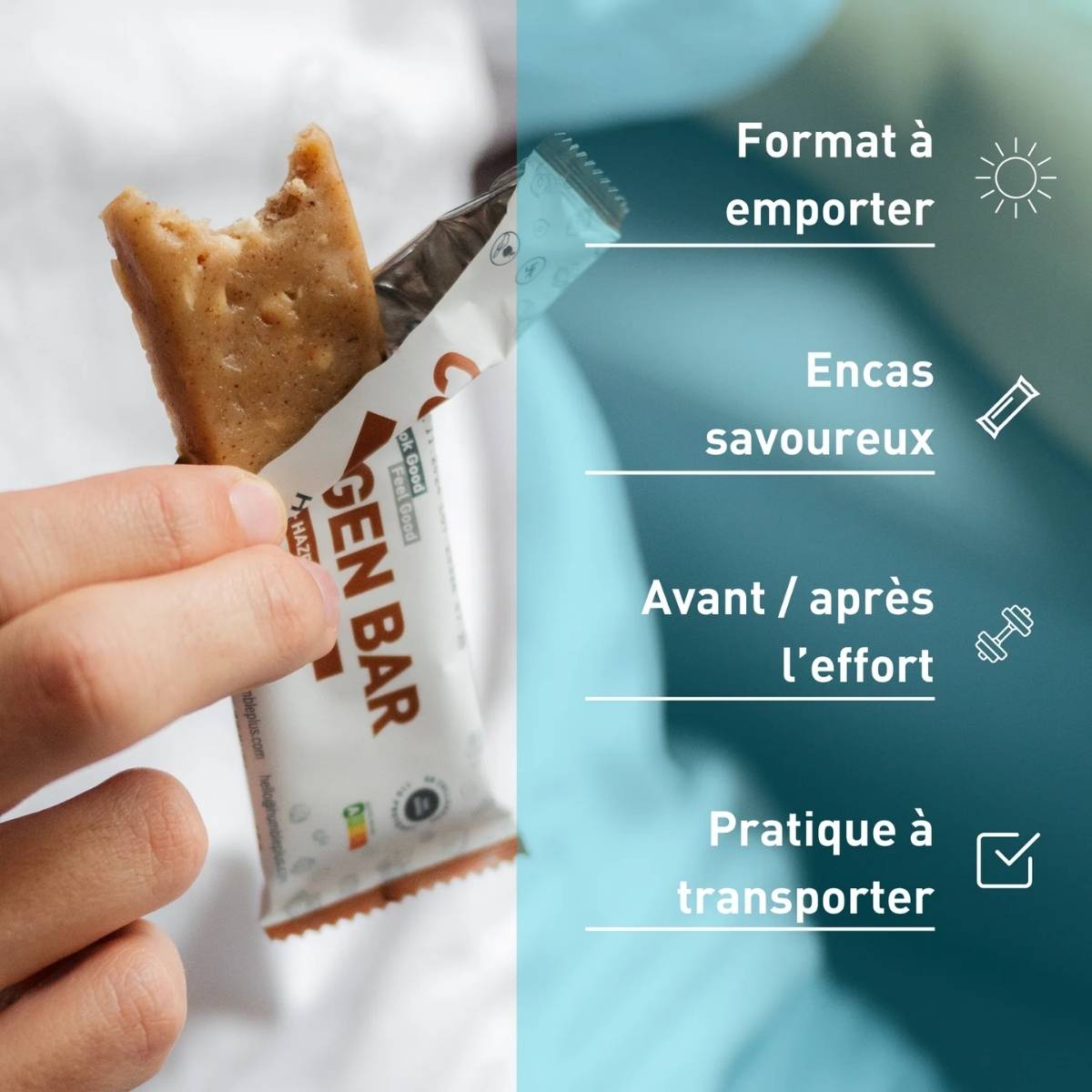 Barre Protéines Collagène - Cacahuète - Humble+