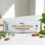 Barre Protéines Collagène Humble Amande Sel Marin avec amandes et cristaux de sel
