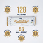 Barre Protéines Collagène Amande Humble avec bénéfices: énergie, vitalité, articulations, beauté