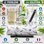 Bâton charbon actif bambou Le Charbon Actif Français purifiant l'eau du robinet en eau minéralisée claire