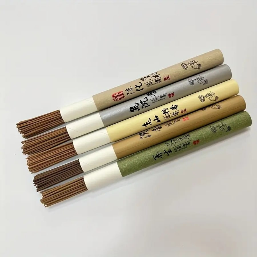 5 boîtes de bâtons d'encens ouvertes différentes senteurs
