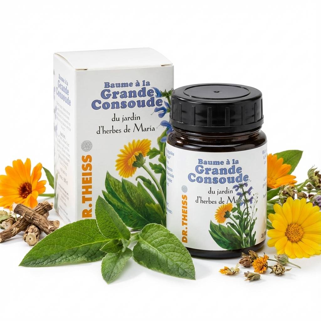 Baume Grande Consoude Dr Theiss 100ml avec ingrédients naturels et fleurs de calendula