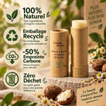 Baume à lèvres beurre de karité bio Comme Avant, emballage recyclé, 100% naturel et zéro déchet