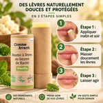 Baume à lèvres Comme Avant menthe - guide d'application en 3 étapes avec packaging bio