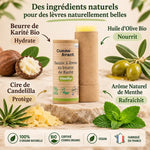 Baume à lèvres Comme Avant beurre de karité bio menthe avec ingrédients naturels