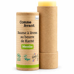 Baume à lèvres bio menthe Comme Avant en tube kraft avec capuchon crème