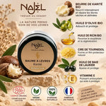 Baume à lèvres Karité bio Najel 12g avec ingrédients naturels et certifications