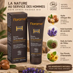 Baume après-rasage bio Florame 75ml avec ingrédients naturels argan lavande cèdre hamamélis