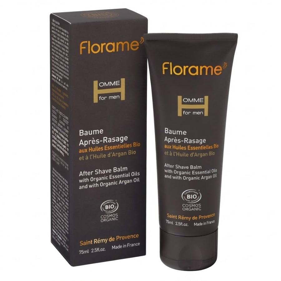 Un baume apres-rasage bio de 75 ml de la marque Florame