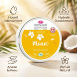 Baume Beurre de Karité Monoï Bio Emma Noël 140g avec bénéfices hydratants et apaisants