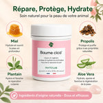 Baume Cica' pot 80g pour chien chat avec ingrédients miel propolis aloe vera plantain