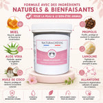 Baume cicatrisant Naturacheval 500g avec ingrédients naturels : miel, propolis, aloe vera et lanoline