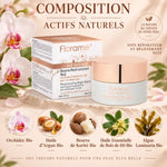 Baume de Nuit Bio anti-âge Florame 50ml avec ingrédients naturels: orchidée, argan, karité, bois de hô