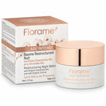 Baume de nuit bio anti-âge Florame 50ml avec pot et emballage sur fond blanc