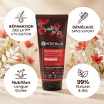 Baume Démêlant Réparateur Bio Centifolia 200ml avec bénéfices naturels et infographies