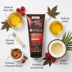 Baume après-shampoing bio Centifolia 200ml avec ingrédients naturels : huile de ricin, kératine végétale et jojoba