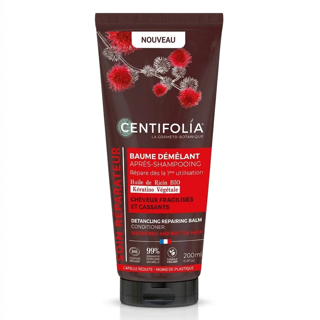 Baume Démêlant Réparateur Bio Centifolia 200ml tube marron étiquette rouge