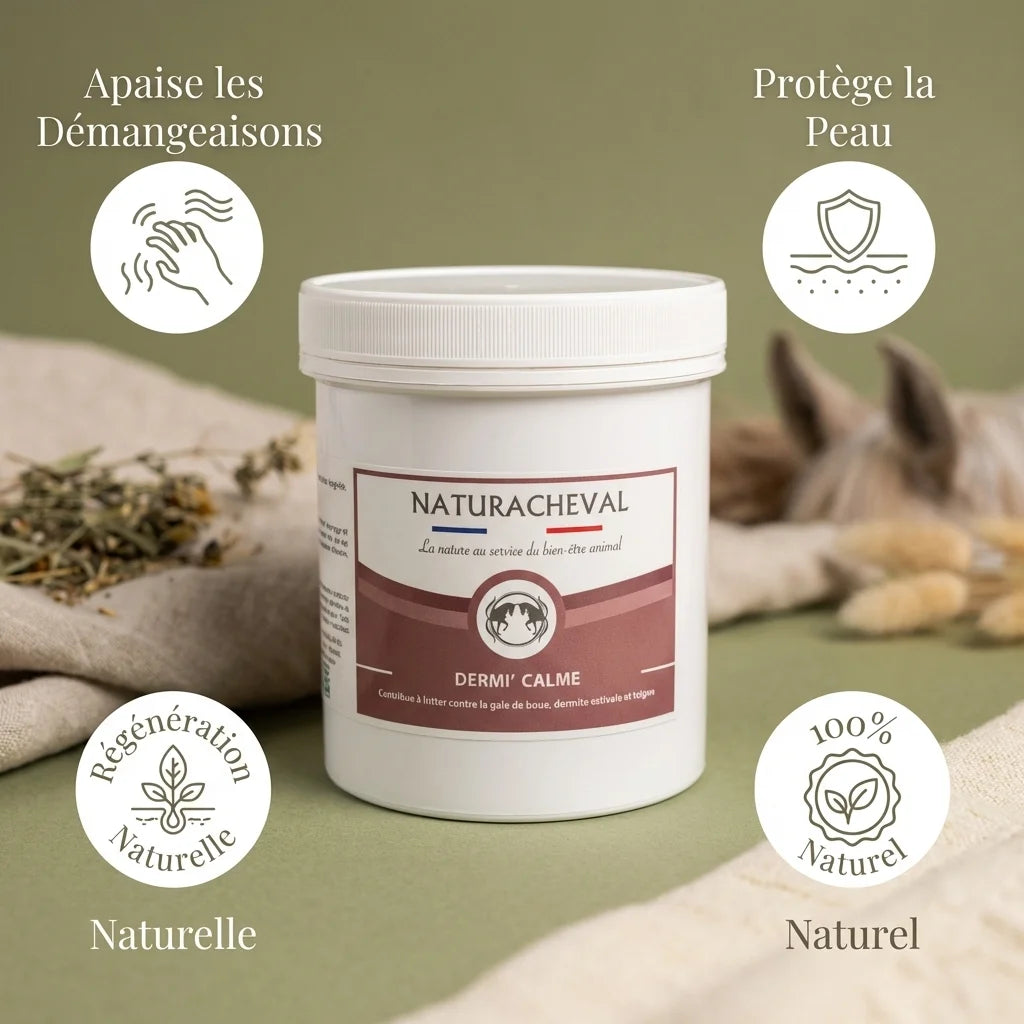 Baume Dermi-Calme 500g Naturacheval - Soin apaisant réparateur chevaux avec bénéfices naturels