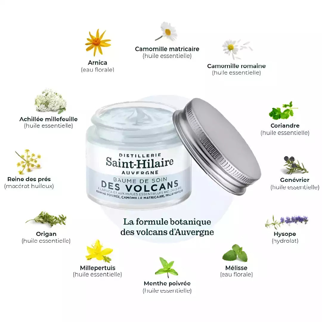 Composition du baume des volcans de saint-hilaire