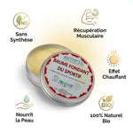 Baume du Sportif Antheya 75g avec icônes récupération musculaire, effet chauffant et ingrédients naturels bio