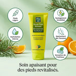 Baume pieds relaxant Allga San 100ml avec icônes bénéfices - hydratation et soulagement