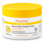 Baume Riche Visage et Corps Bio Florame 180ml pot blanc couvercle jaune