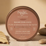 Baume soin coco Najel 100g réparateur avec feuille de palmier séchée et galets