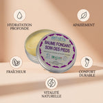 Baume soin pieds Antheya 75g avec bénéfices : hydratation, apaisement, fraîcheur et confort