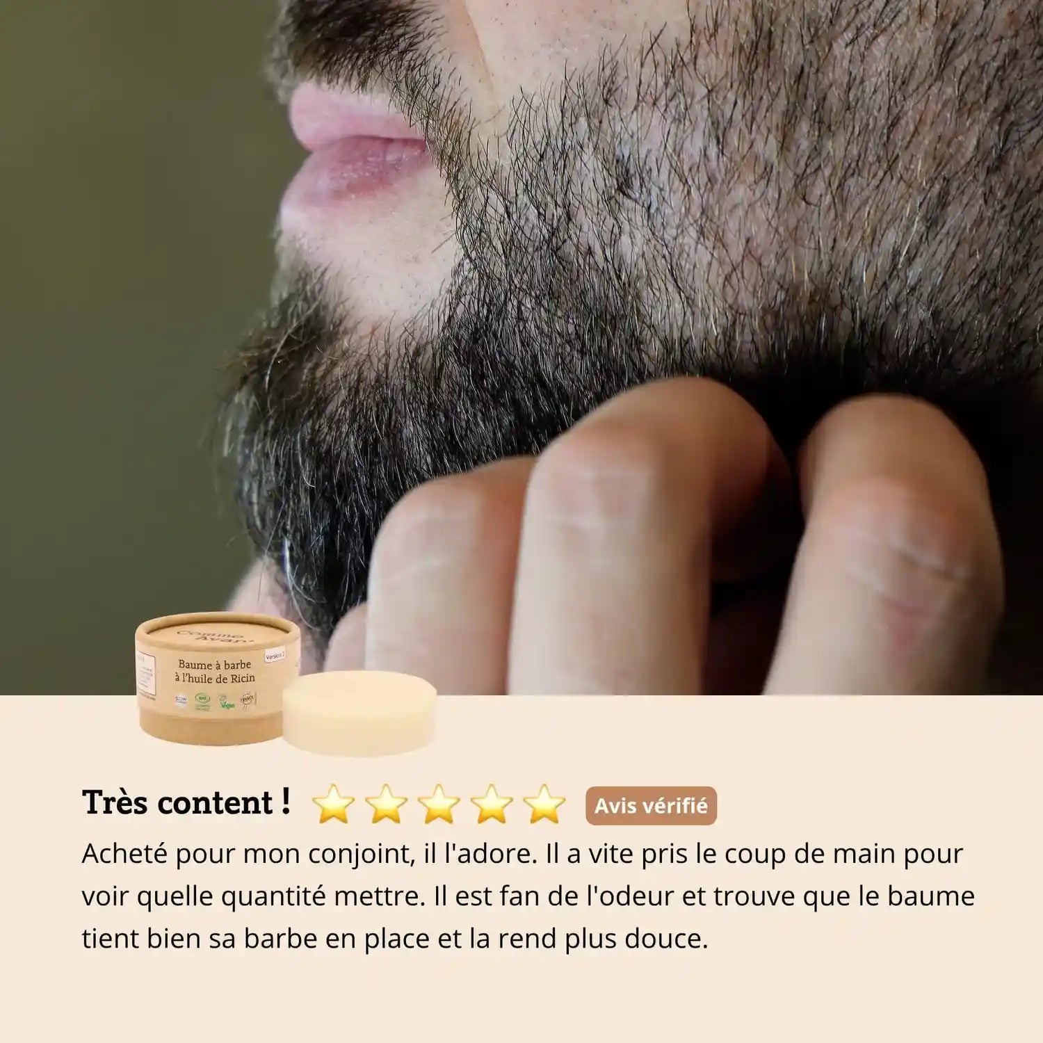 Les avis des utilisateurs sur le Baume à Barbe à l'Huile de Ricin Bio
