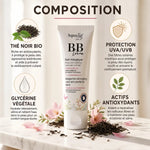 BB Cream Aquatéal 40ml avec ingrédients naturels : thé noir bio, glycérine végétale et protection UV