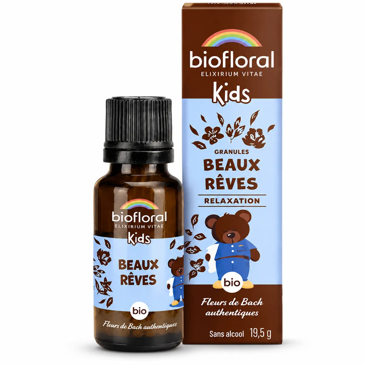 Biofloral Beaux Rêves granules enfants bio 19,5g flacon verre brun