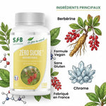 Berbérine Zéro Sucre SFB Laboratoire 75 gélules avec ingrédients naturels vegan sans gluten