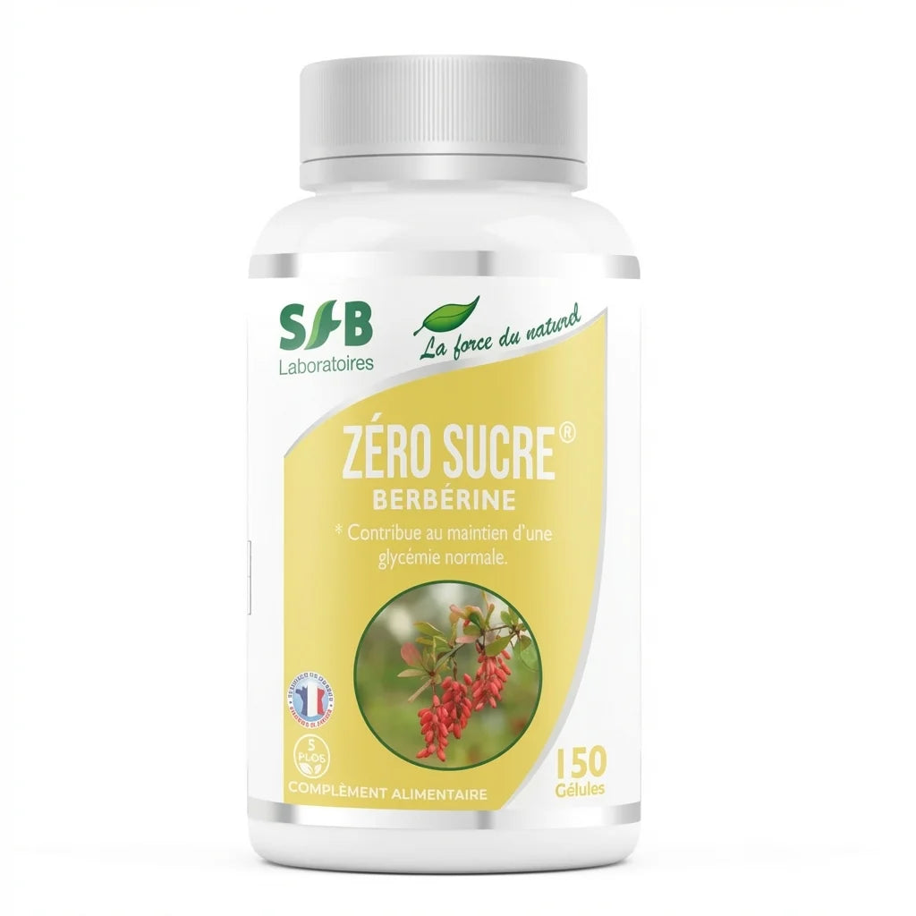 Berbérine Zéro Sucre 75 gélules SFB Laboratoire - flacon complément alimentaire