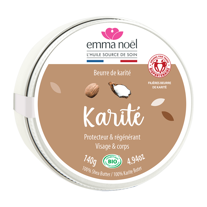Pot de beurre de karité bio équitable Emma Noël 140g