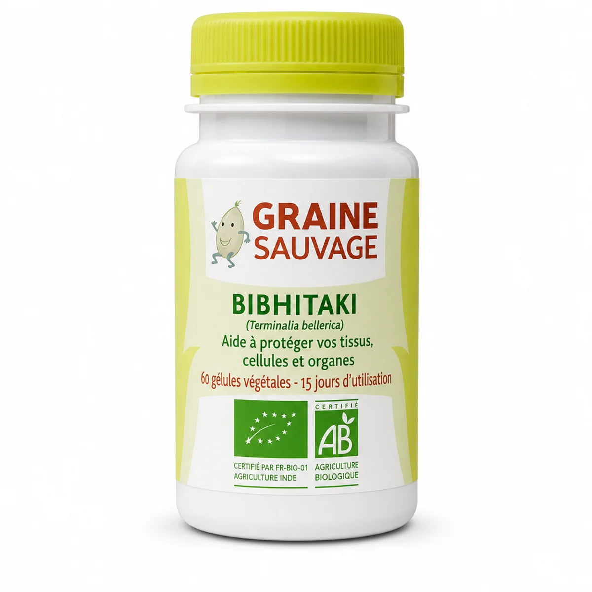 Bibhitaki bio 60 gélules Graine Sauvage - Flacon complément alimentaire certifié bio