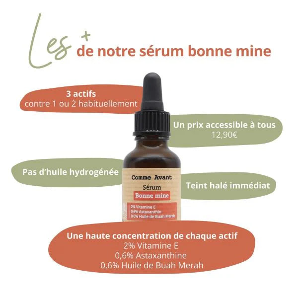 Les bienfaits du Sérum visage bonne mine Comme Avant