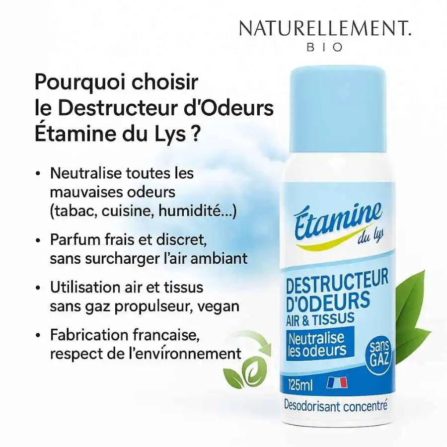Les bienfaits du Spray Destructeur d'Odeurs Etamine du Lys