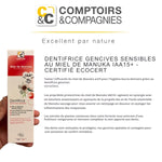 Les bienfaits du Dentifrice Bio au Miel de Manuka pour Gencives Sensibles de Comptoirs et compagnies