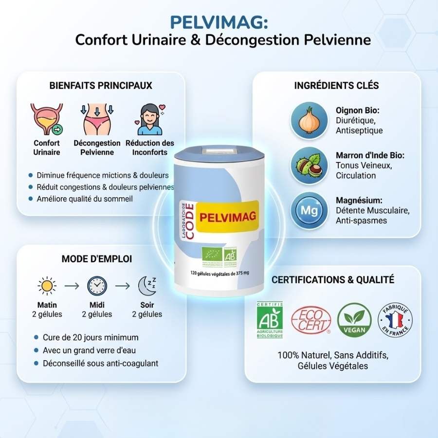 Les bienfaits, les ingrédients et la posologie de Pelvimag