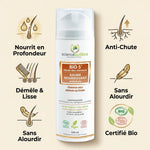 BIO 5 Baume Nourrissant Antichute 150ml avec 5 bénéfices: nourrit, anti-chute, démêle, léger, certifié bio