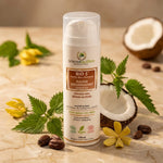 BIO 5 Baume Nourrissant Antichute 150ml entouré d'ingrédients naturels bio sur marbre
