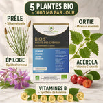 BIO 5 complément anti-chute cheveux avec prêle, ortie, épilobe, acérola et vitamines B